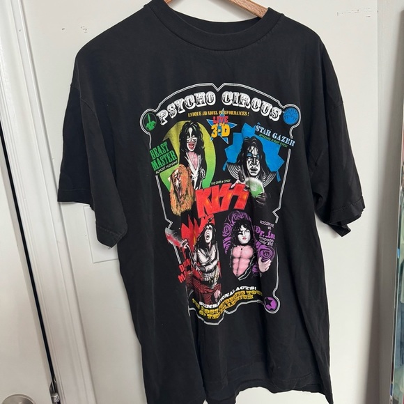 KISS Vintage Rare Psycho Circus Black T-Shirt XL - Picture 2 of 6
